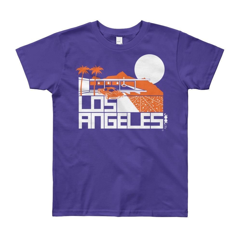 Los Angeles Cliff House Short Sleeve Youth T-shirt T-Shirt Purple / 12yrs designed by JOOLcity