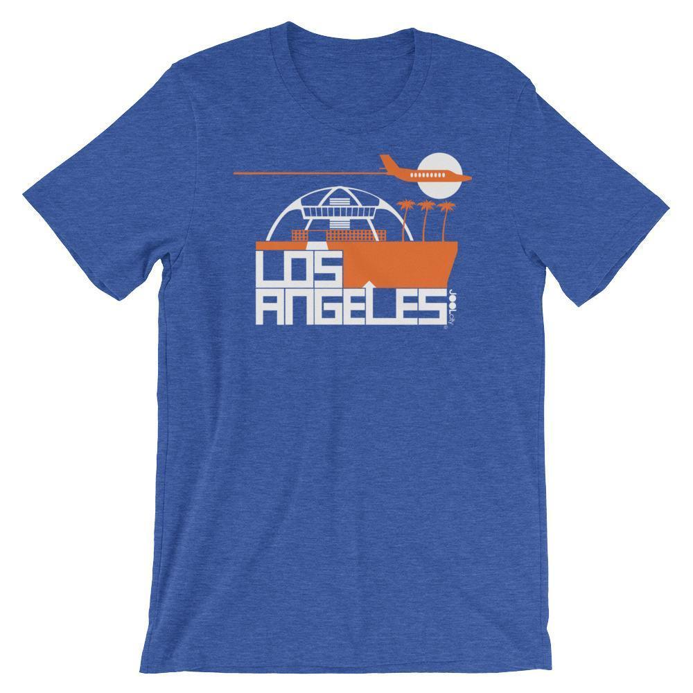 Los Angeles Flight Time Short-Sleeve Men's  T-Shirt T-Shirt Heather True Royal / 2XL designed by JOOLcity