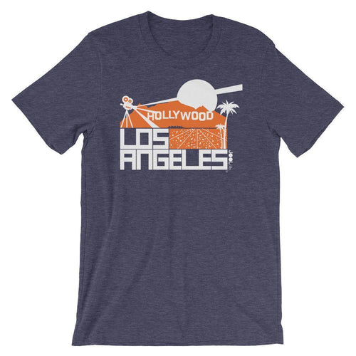 Los Angeles  Hollywood Hills Short-Sleeve Men's T-Shirt T-Shirt Heather Midnight Navy / 2XL designed by JOOLcity
