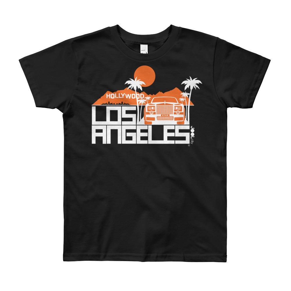 Los Angeles Hollywood Star Short Sleeve Youth T-shirt T-Shirt Black / 12yrs designed by JOOLcity