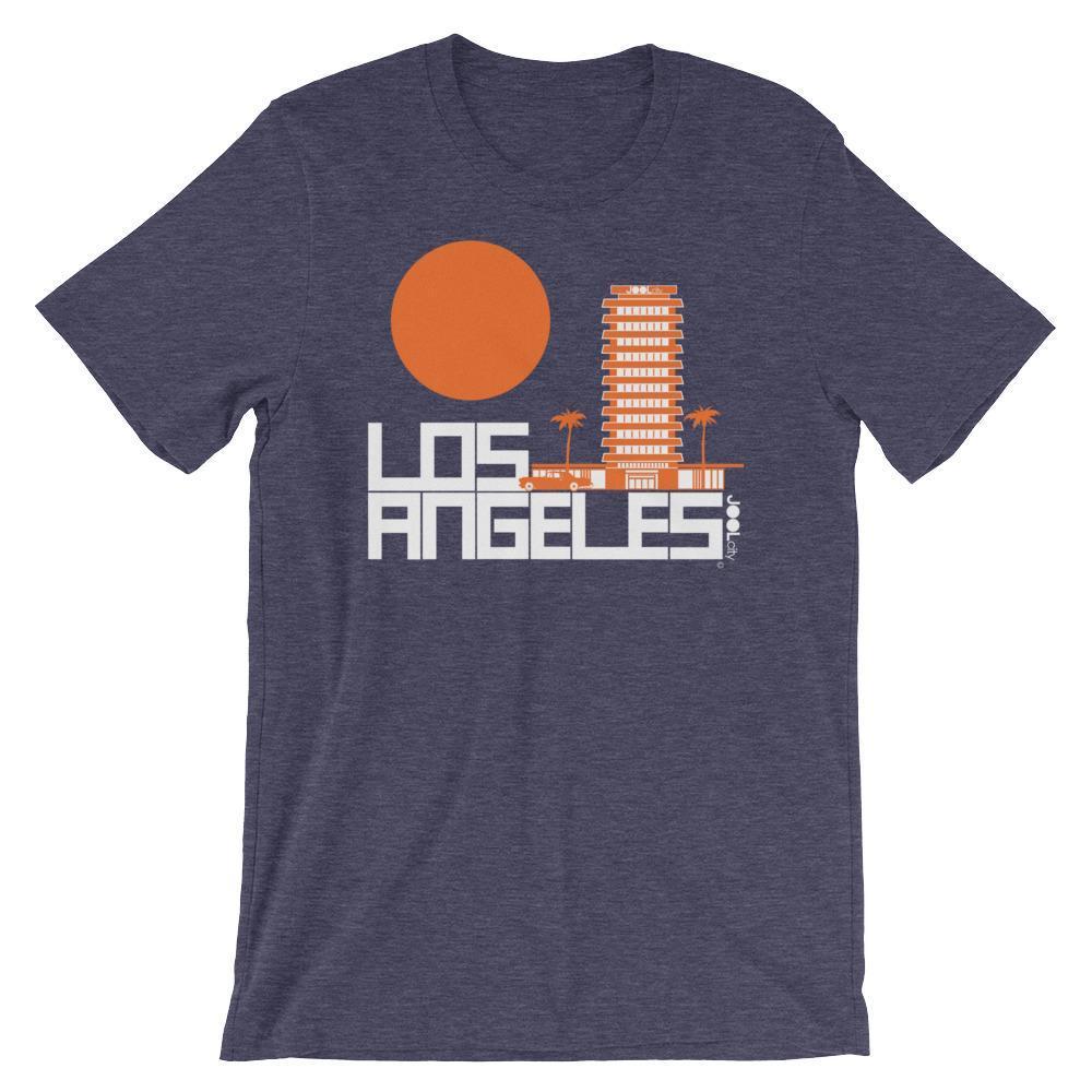 Los Angeles  JOOLcity Tower  Short-Sleeve Men's T-Shirt T-Shirt Heather Midnight Navy / 2XL designed by JOOLcity