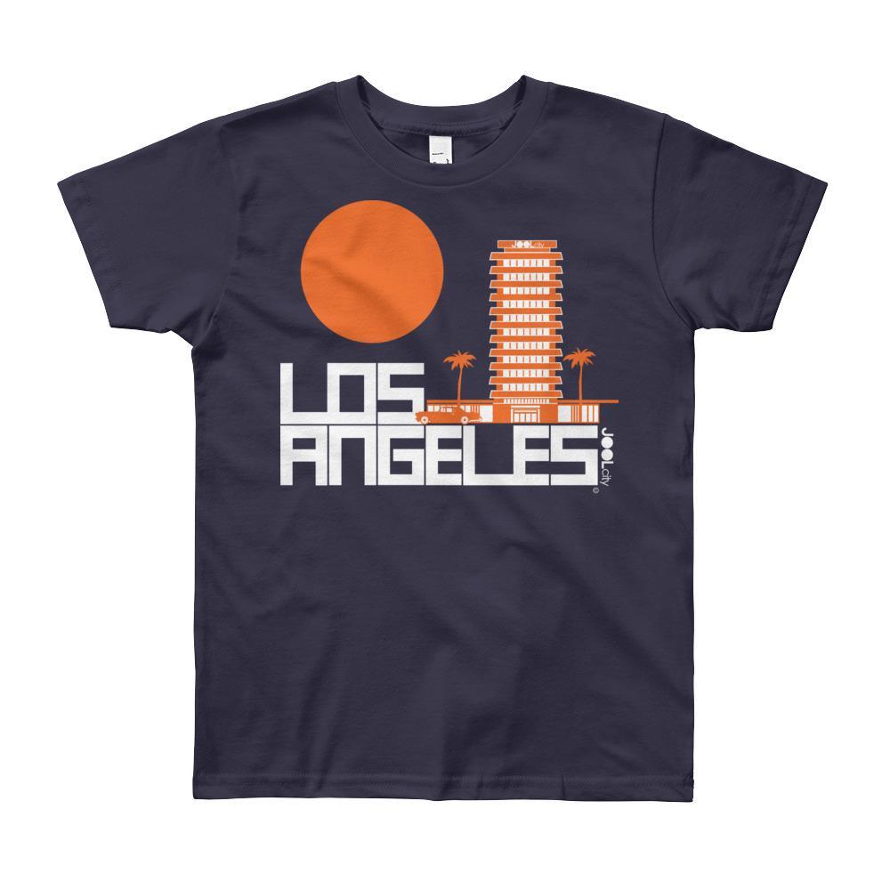 Los Angeles JOOLcity Tower Short Sleeve Youth T-shirt T-Shirt Navy / 12yrs designed by JOOLcity