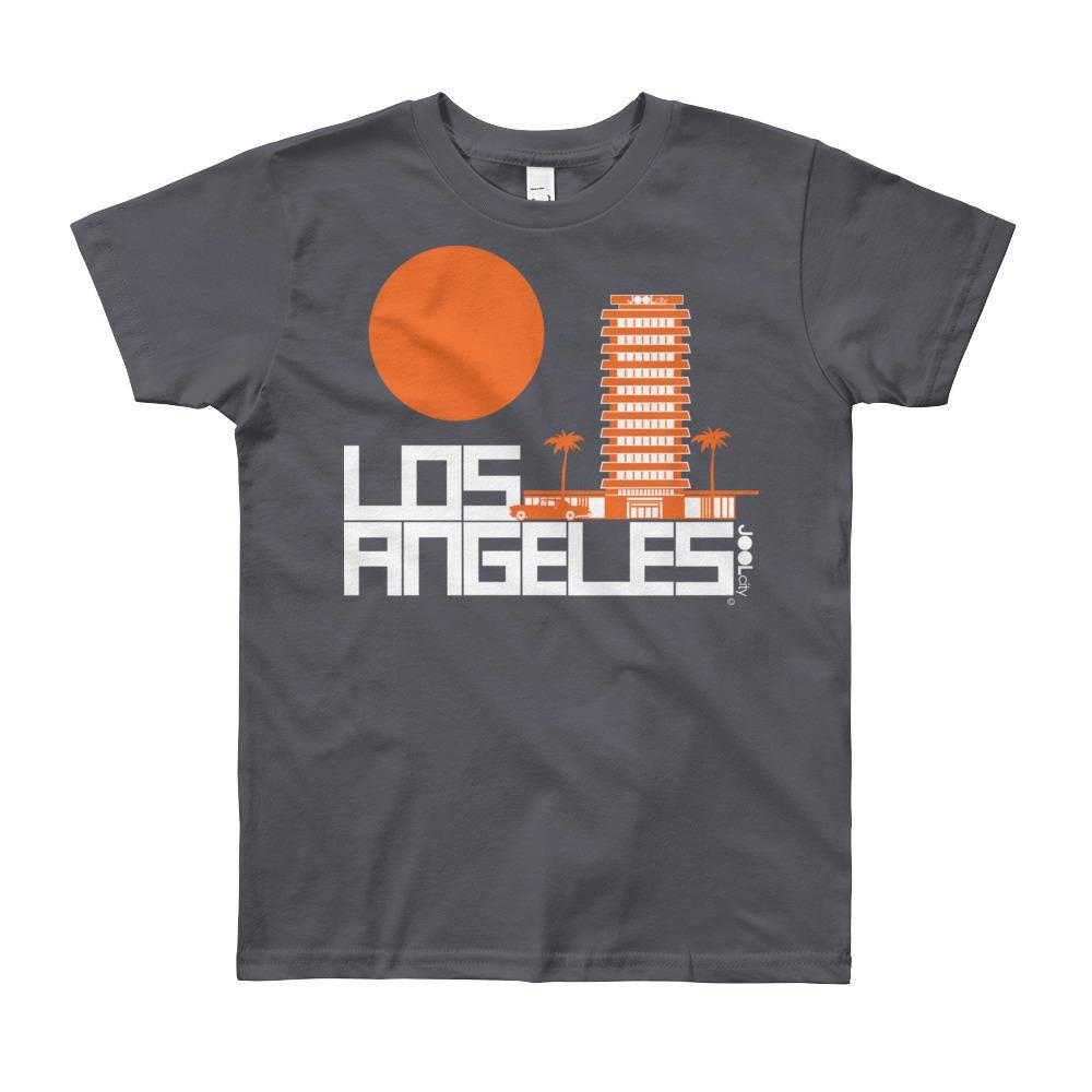 Los Angeles JOOLcity Tower Short Sleeve Youth T-shirt T-Shirt Slate / 12yrs designed by JOOLcity
