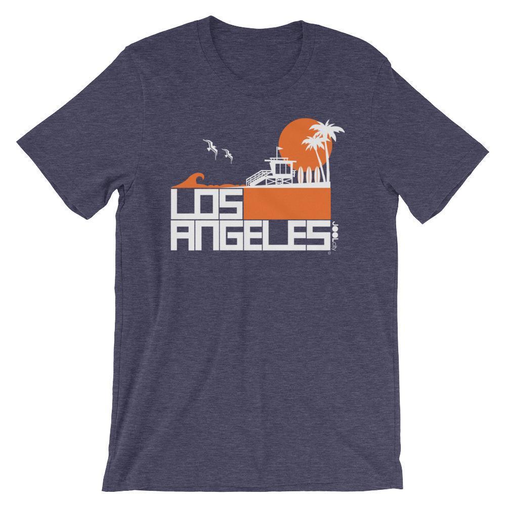 Los Angeles  Lifeguard Love  Short-Sleeve Unisex Men's T-Shirt Heather Midnight Navy / 2XL designed by JOOLcity