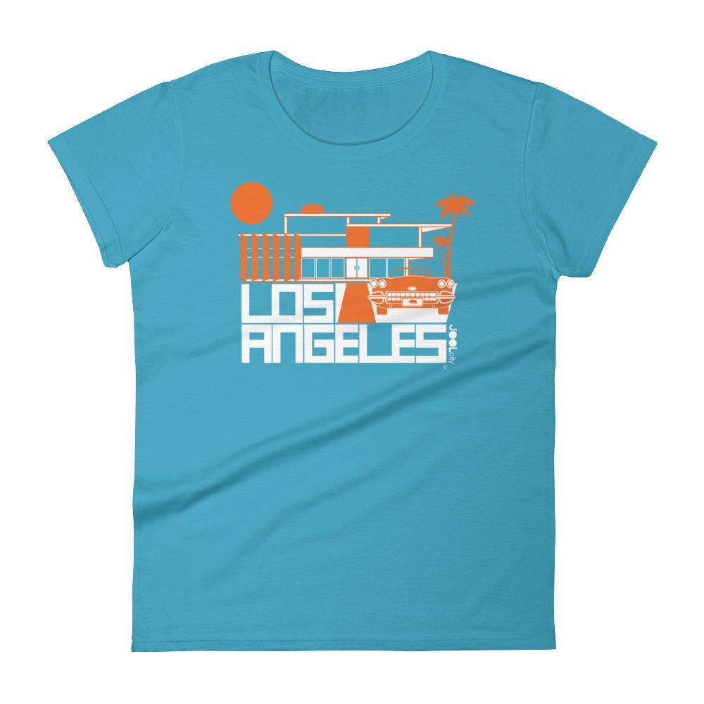 Los Angeles  Mod-House Ride  Women's  Short Sleeve T-Shirt T-Shirt Caribbean Blue / 2XL designed by JOOLcity