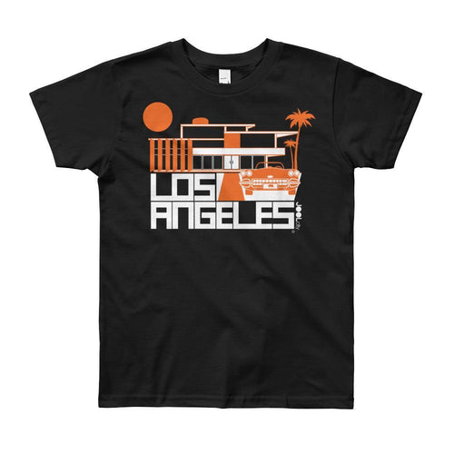 Los Angeles ModHouse Short Sleeve Youth T-shirt  Black / 12yrs designed by JOOLcity