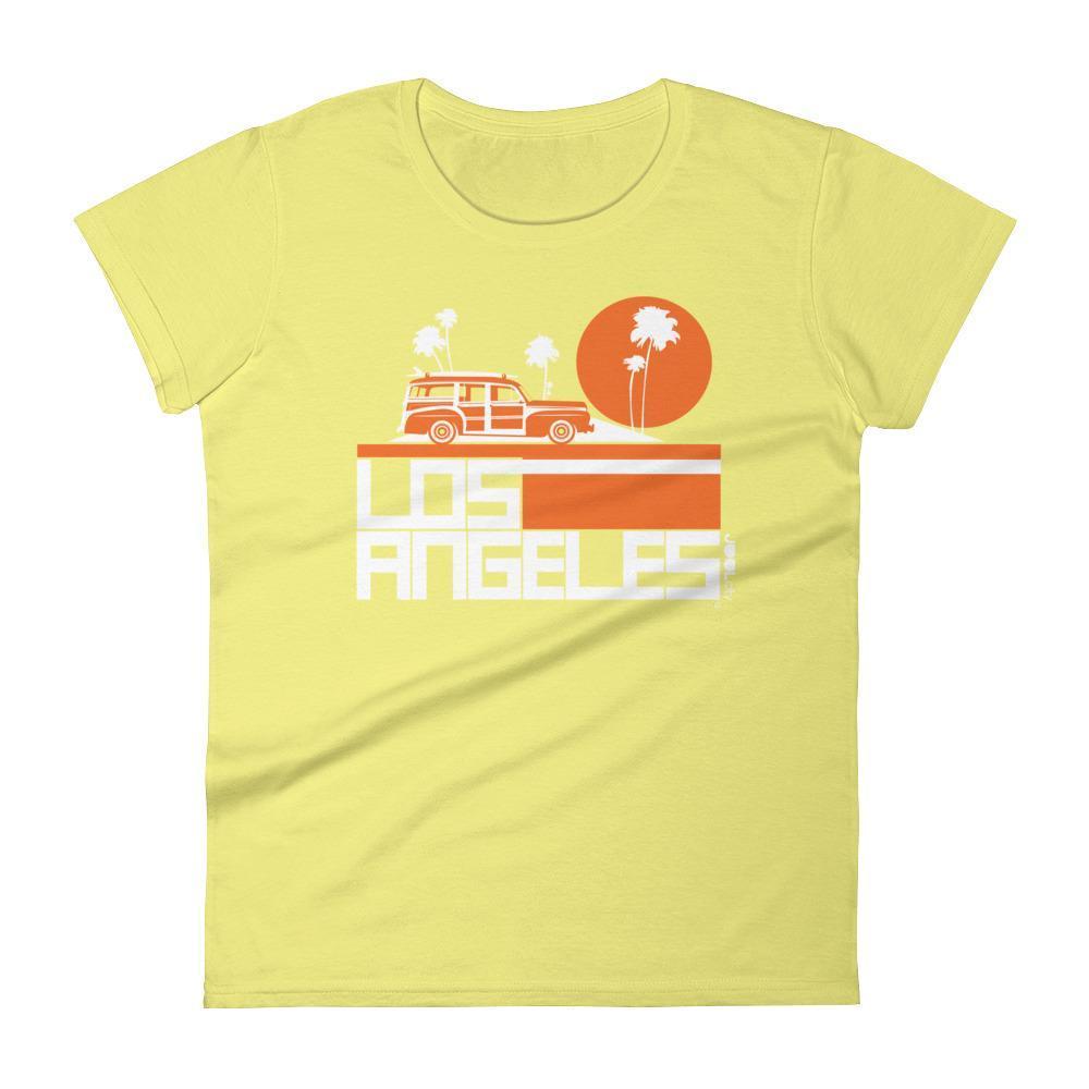 Los Angeles  Woody Wagon  Women's  Short Sleeve T-Shirt T-Shirt Spring Yellow / 2XL designed by JOOLcity