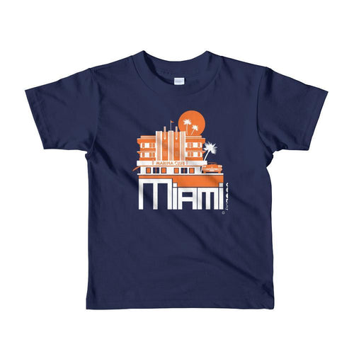 Miami Beach Vette Kids Short-Sleeve T-Shirt T-Shirt Navy / 6yrs designed by JOOLcity