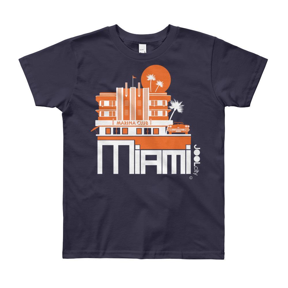 Miami Beach Vette Short Sleeve Youth T-shirt T-Shirt Navy / 12yrs designed by JOOLcity