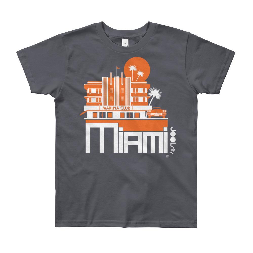 Miami Beach Vette Short Sleeve Youth T-shirt T-Shirt Slate / 12yrs designed by JOOLcity