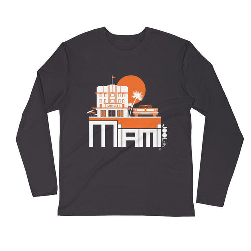 Miami Deco Ride Long Sleeve Men's T-Shirt T-Shirt 2XL designed by JOOLcity