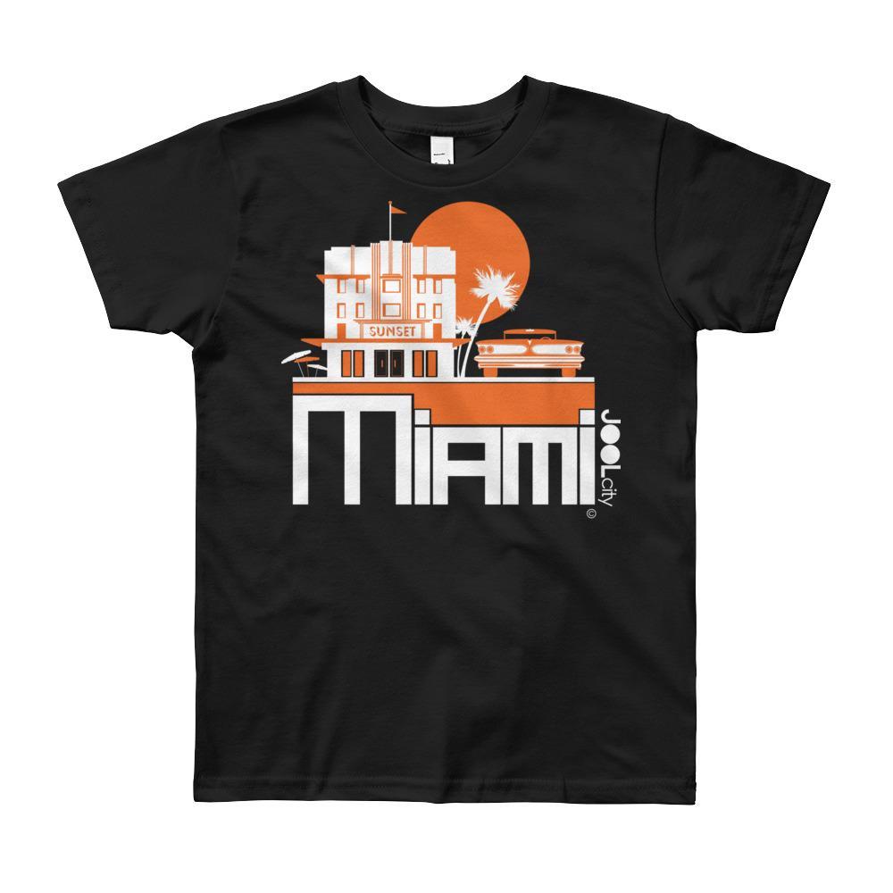 Miami Deco Ride Short Sleeve Youth T-shirt T-Shirt Black / 12yrs designed by JOOLcity
