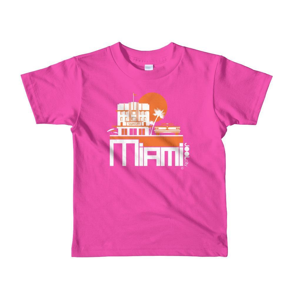 Miami Deco Ride Toddler Short-Sleeve T-Shirt T-Shirt Fuchsia / 6yrs designed by JOOLcity