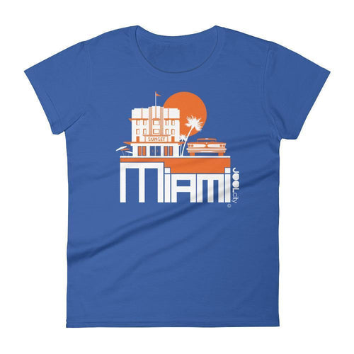 Miami Deco Ride Women's Short Sleeve T-shirt T-Shirt Royal Blue / 2XL designed by JOOLcity