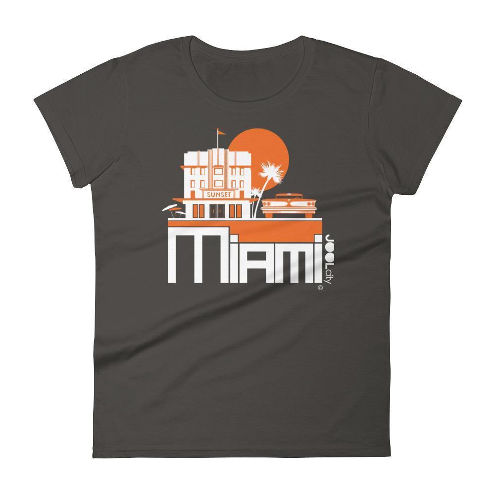 Miami Deco Ride Women's Short Sleeve T-shirt T-Shirt Smoke / 2XL designed by JOOLcity