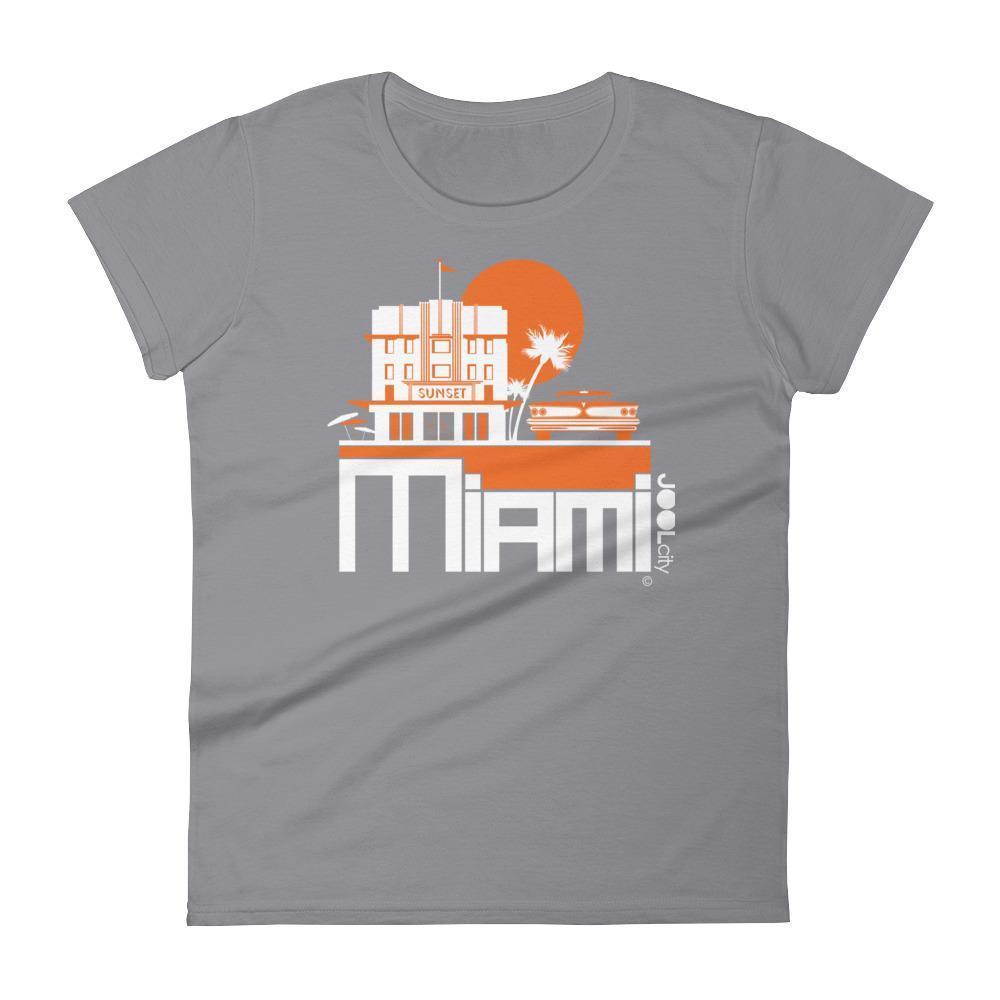 Miami Deco Ride Women's Short Sleeve T-shirt T-Shirt Storm Grey / 2XL designed by JOOLcity