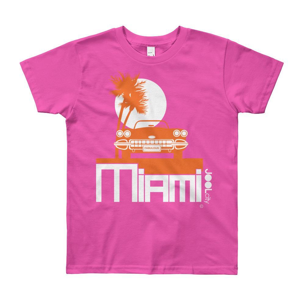 Miami Palm Cruise Short Sleeve Youth T-shirt T-Shirt Fuchsia / 12yrs designed by JOOLcity