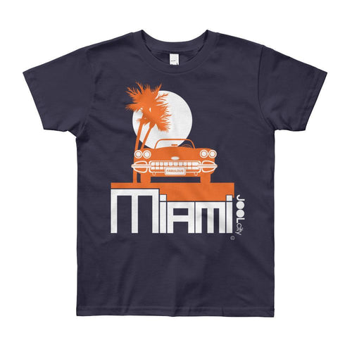 Miami Palm Cruise Short Sleeve Youth T-shirt T-Shirt Navy / 12yrs designed by JOOLcity