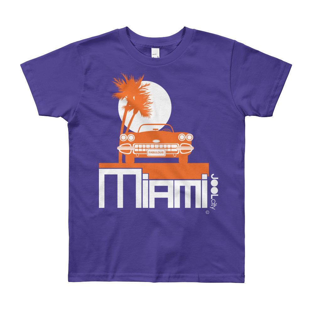 Miami Palm Cruise Short Sleeve Youth T-shirt T-Shirt Purple / 12yrs designed by JOOLcity