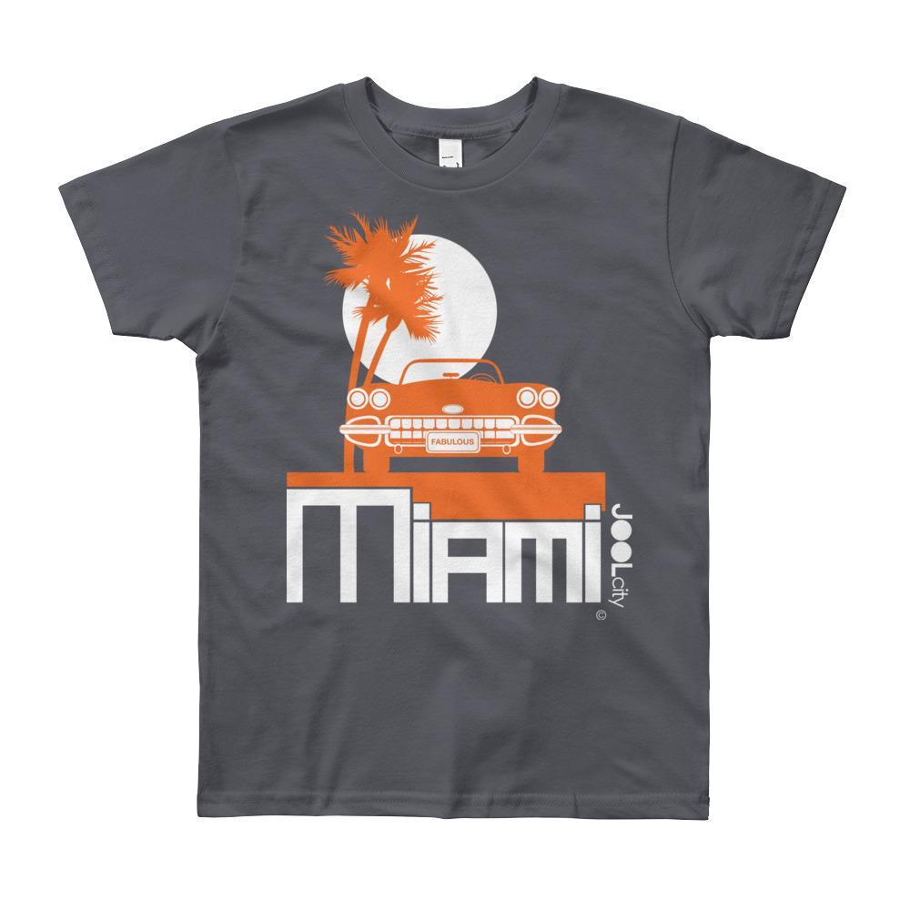 Miami Palm Cruise Short Sleeve Youth T-shirt T-Shirt Slate / 12yrs designed by JOOLcity