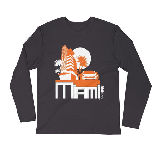 Miami Sleek City Long Sleeve Men's T-Shirt T-Shirt 2XL designed by JOOLcity