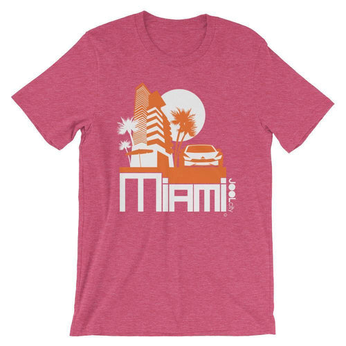Miami Sleek City Short-Sleeve Men's T-Shirt T-Shirt Heather Raspberry / 2XL designed by JOOLcity