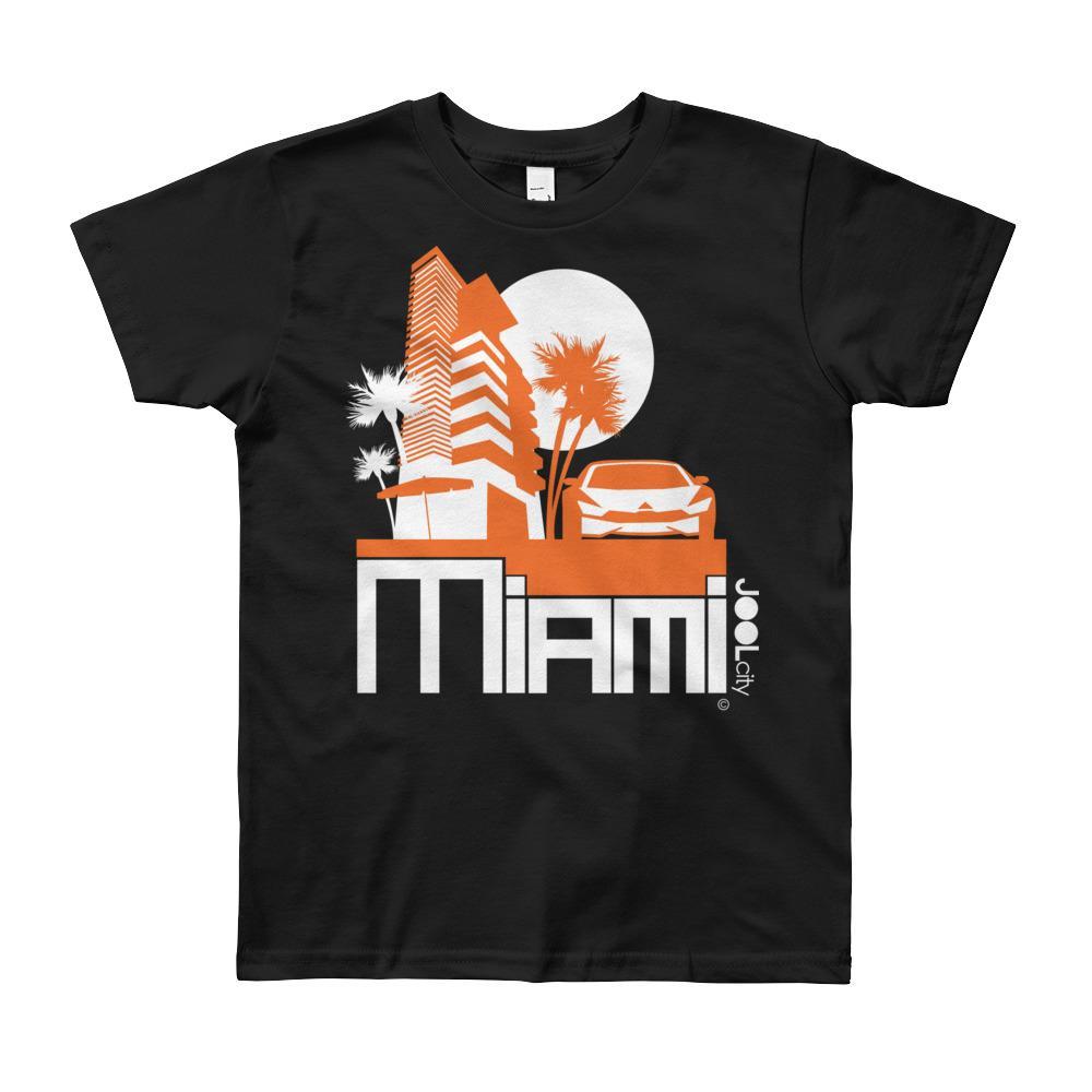 Miami Sleek City Short Sleeve Youth T-shirt T-Shirt Black / 12yrs designed by JOOLcity