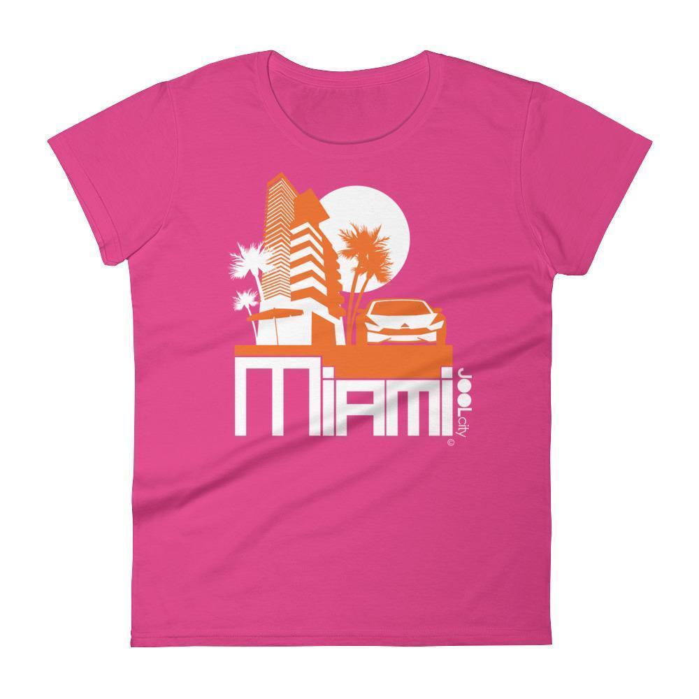 Miami Sleek City Women's Short Sleeve T-shirt T-Shirt Hot Pink / 2XL designed by JOOLcity