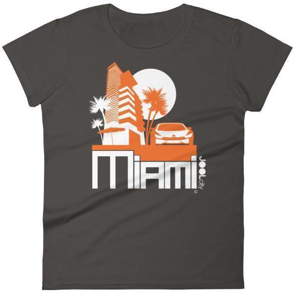 Miami Sleek City Women's Short Sleeve T-shirt T-Shirt Smoke / 2XL designed by JOOLcity