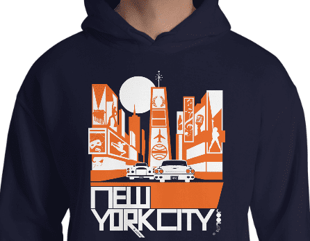 New York Broadway Nights Hooded Sweatshirt