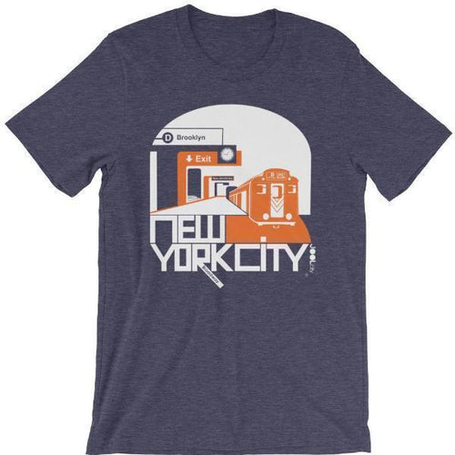 New York Brooklyn Bound Short-Sleeve Men's T-Shirt T-Shirt Heather Midnight Navy / 2XL designed by JOOLcity