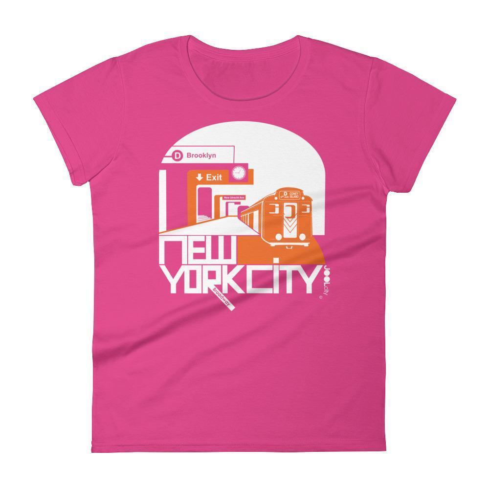 New York Brooklyn Bound Women's  Short Sleeve T-Shirt T-Shirt Hot Pink / L designed by JOOLcity