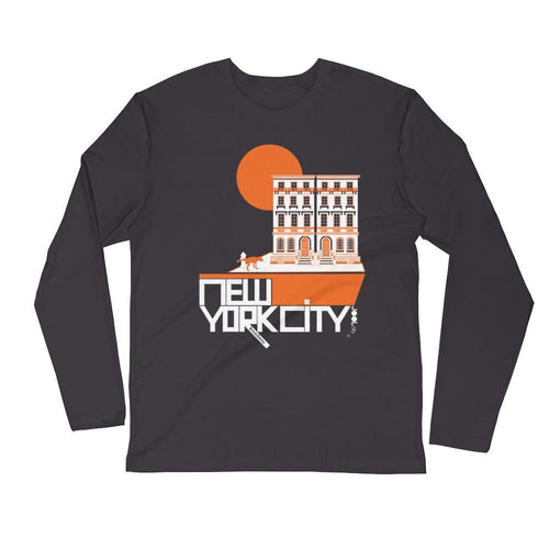 New York Brownstone Doggy Long Sleeve Men's T-Shirt T-Shirt 2XL designed by JOOLcity