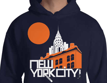 New York Gotham Deco Hooded Sweatshirt