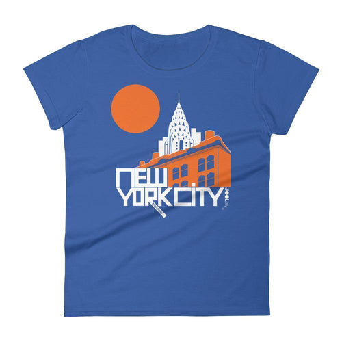 New York Gotham Deco Women's  Short Sleeve T-Shirt T-Shirt Royal Blue / 2XL designed by JOOLcity