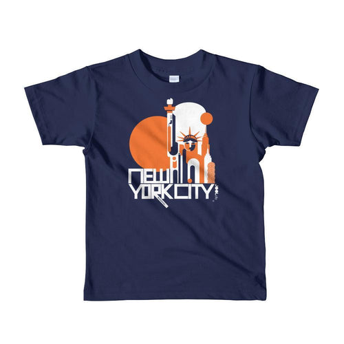 New York Lady Liberty Toddler Short Sleeve T-shirt T-Shirt Navy / 6yrs designed by JOOLcity