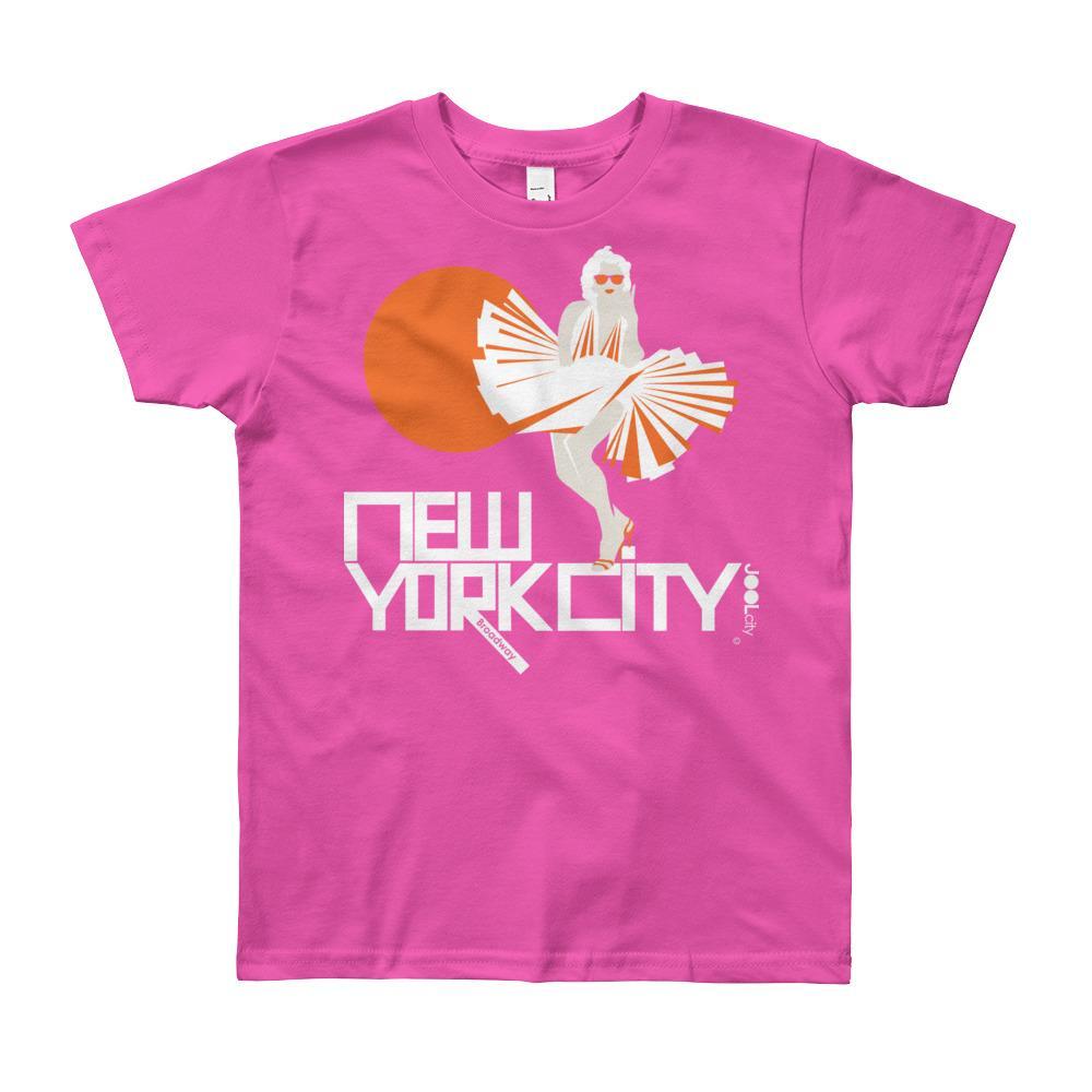 New York My Girl Short Sleeve Youth T-shirt T-Shirt Fuchsia / 12yrs designed by JOOLcity
