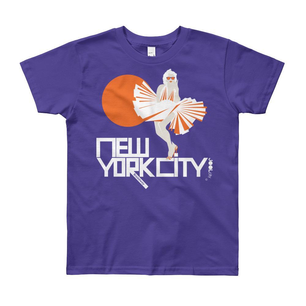 New York My Girl Short Sleeve Youth T-shirt T-Shirt Purple / 12yrs designed by JOOLcity