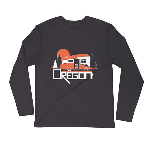 Oregon Camping Pup Long Sleeve Men's T-Shirt T-Shirt 2XL designed by JOOLcity