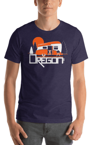 Oregon Camping Pup Short-Sleeve Men's  T-Shirt T-Shirt  designed by JOOLcity