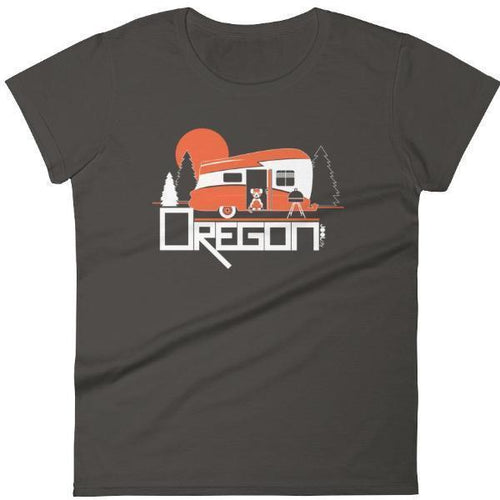 Oregon  Camping Pup  Women's Short Sleeve T-Shirt T-Shirt Smoke / 2XL designed by JOOLcity