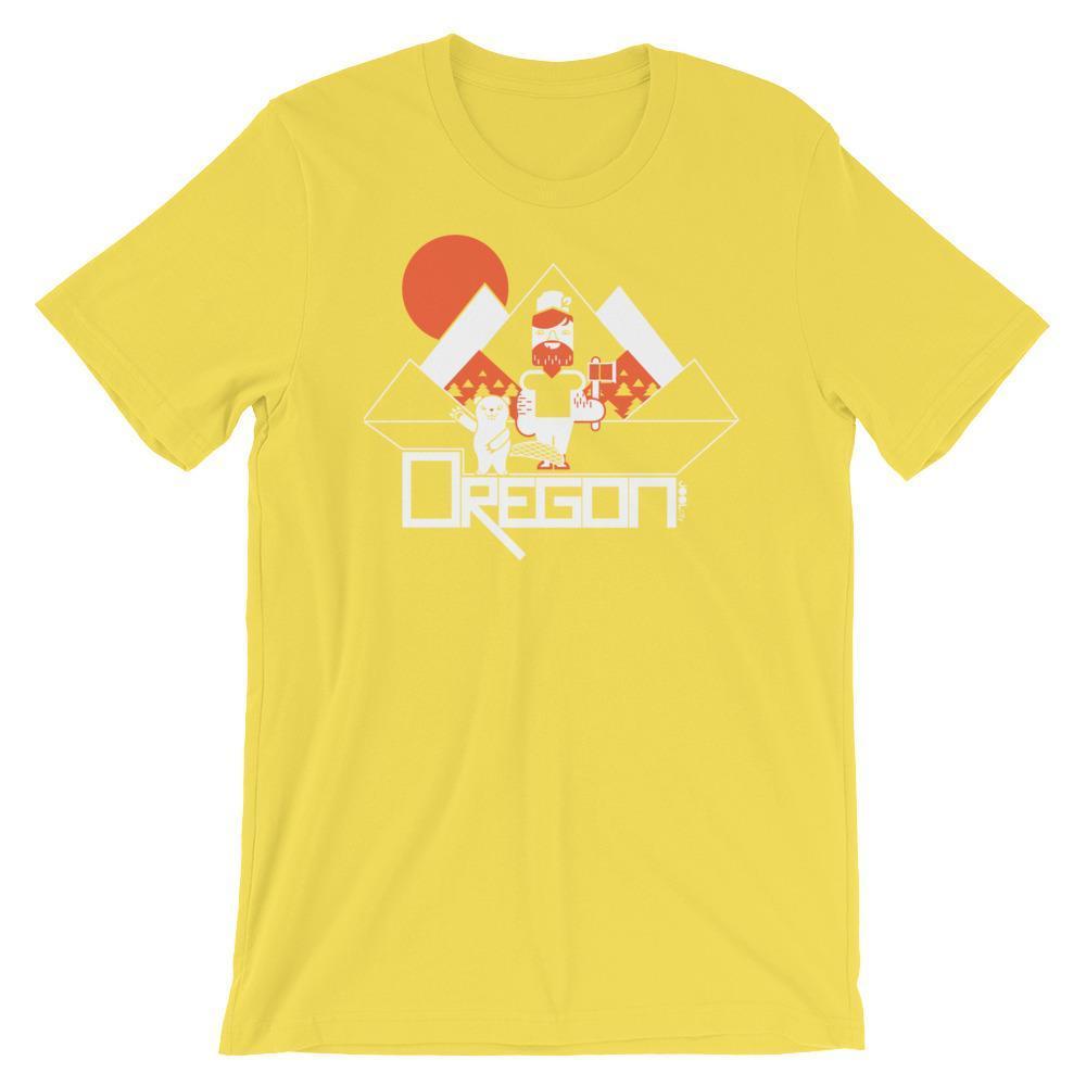 Oregon  Lumber Jack Love  Short-Sleeve Men's  T-Shirt T-Shirt Yellow / 2XL designed by JOOLcity