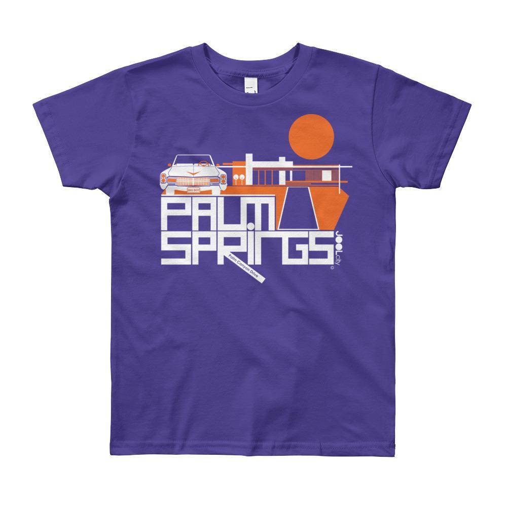 Palm Springs Big Caddy Daddy Short Sleeve Youth T-shirt T-Shirt Purple / 12yrs designed by JOOLcity