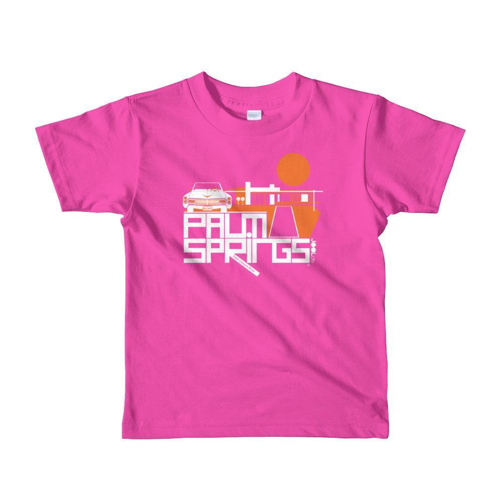 Palm Springs Big Caddy Daddy Toddler Short Sleeve T-shirt T-Shirt Fuchsia / 6yrs designed by JOOLcity