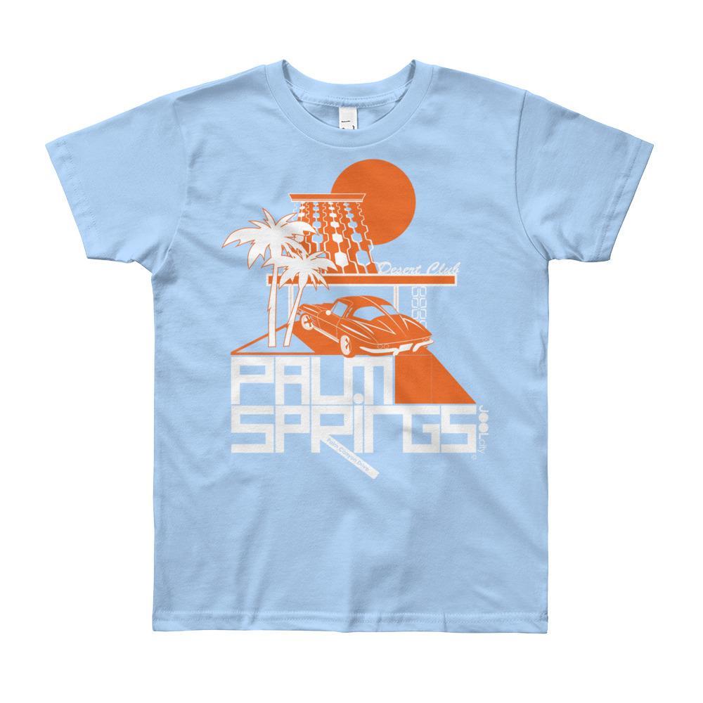 Palm Springs Desert Club Short Sleeve Youth T-shirt T-Shirt Baby Blue / 12yrs designed by JOOLcity