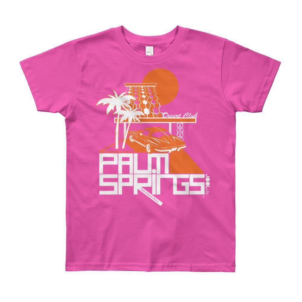 Palm Springs Desert Club Short Sleeve Youth T-shirt T-Shirt Fuchsia / 12yrs designed by JOOLcity