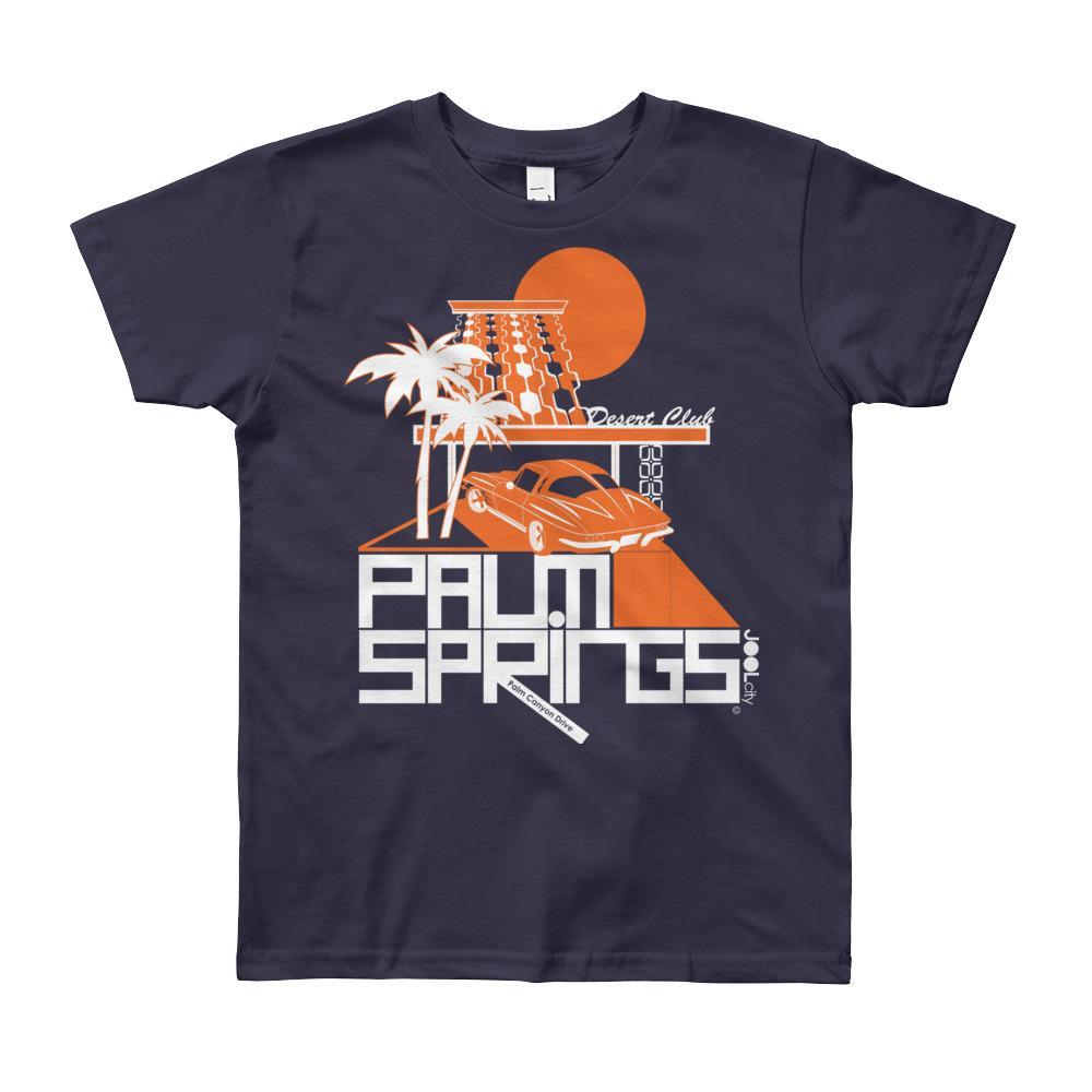 Palm Springs Desert Club Short Sleeve Youth T-shirt T-Shirt Navy / 12yrs designed by JOOLcity