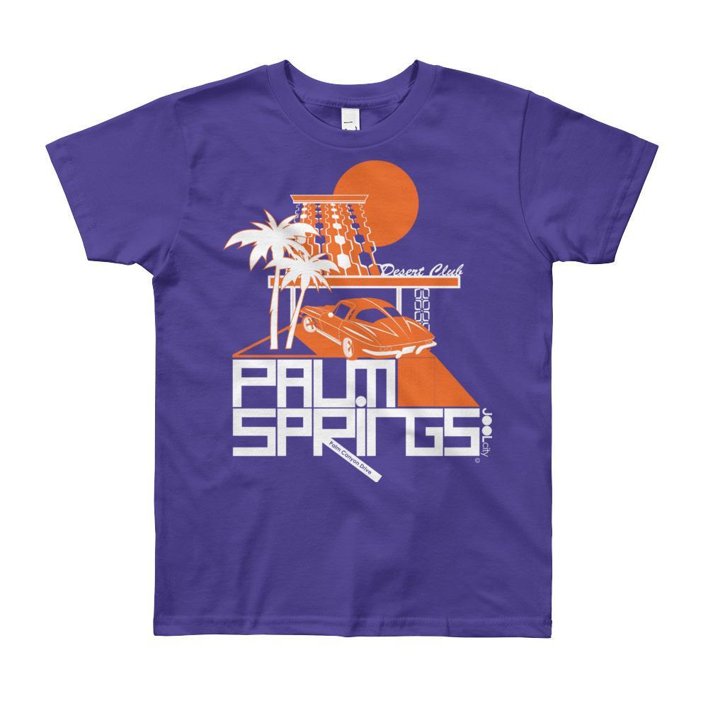 Palm Springs Desert Club Short Sleeve Youth T-shirt T-Shirt Purple / 12yrs designed by JOOLcity