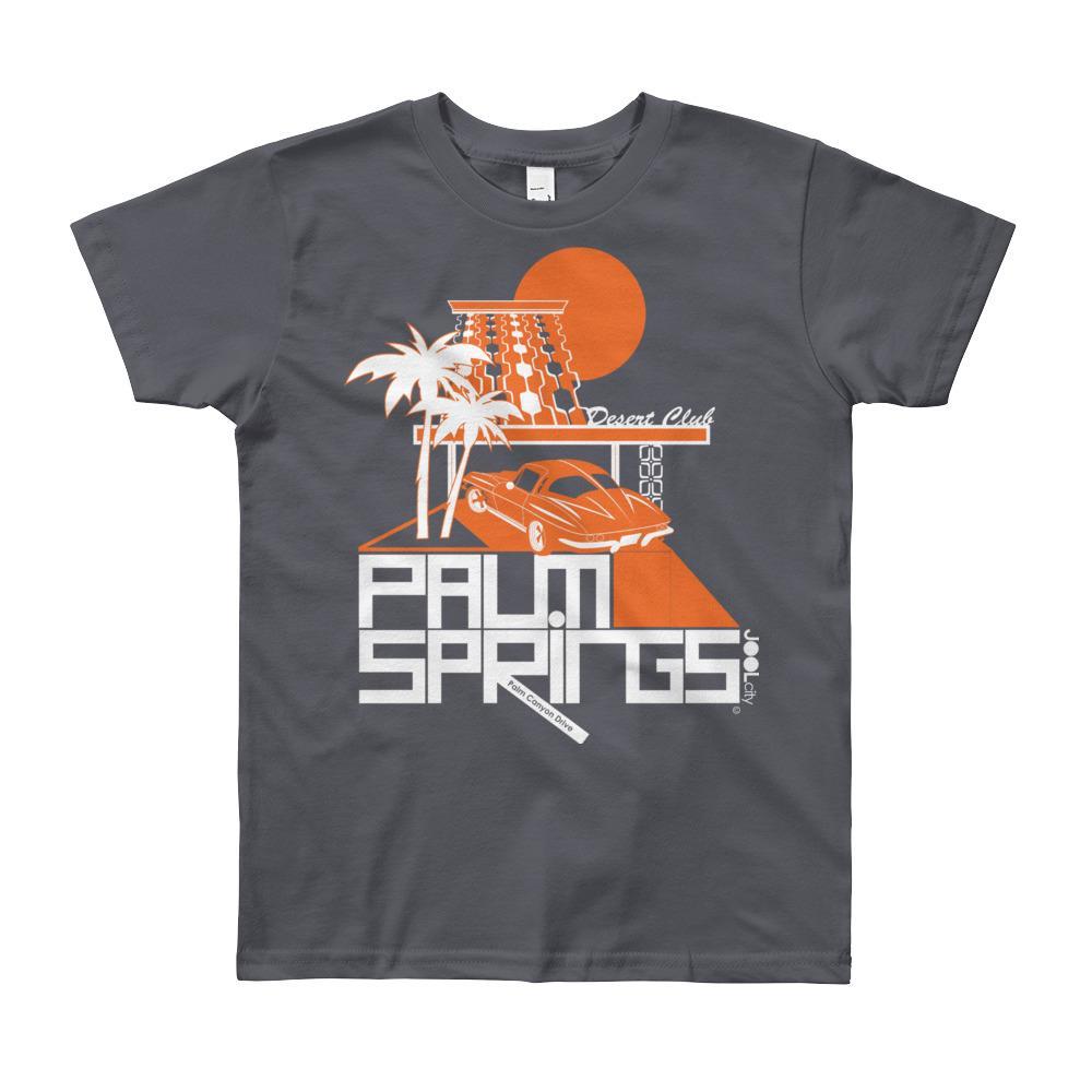 Palm Springs Desert Club Short Sleeve Youth T-shirt T-Shirt Slate / 12yrs designed by JOOLcity