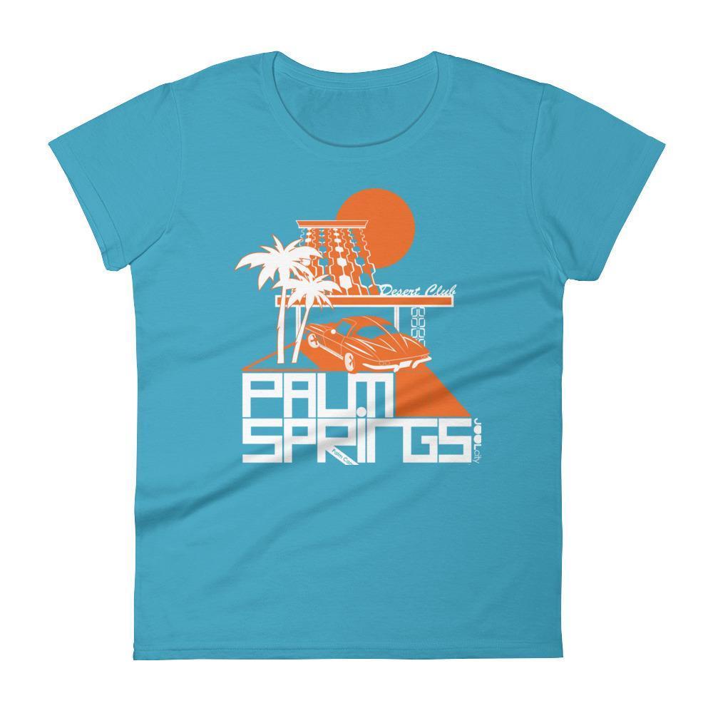 Palm Springs Desert Club Women's  Short Sleeve T-Shirt T-Shirt Caribbean Blue / 2XL designed by JOOLcity